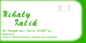 mihaly kalik business card